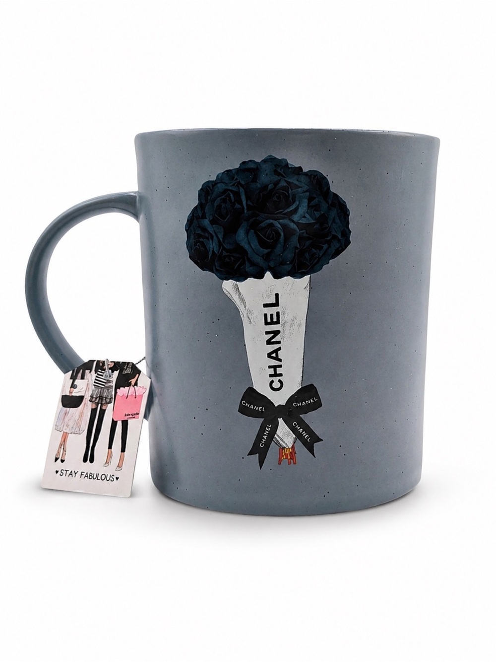 Amanda Greenwood Blue Floral Mug Chic Ceramic Coffee Cup Gift NWT